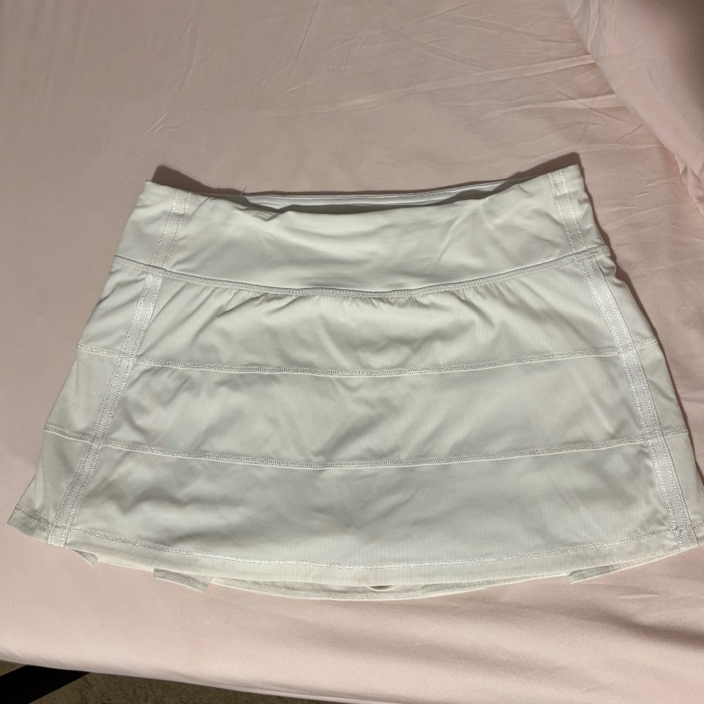 Lululemon White Pace Rival Skirt